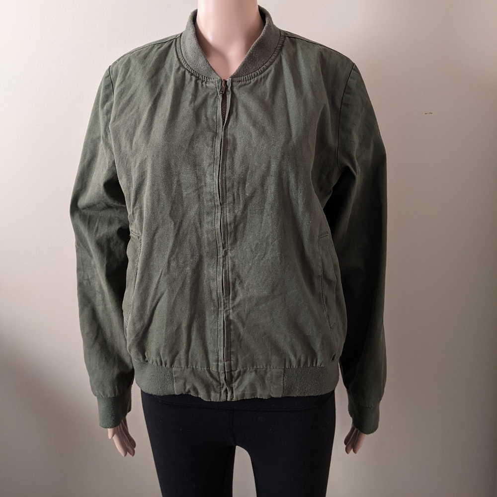 Brandy Melville army bomber jacket, women's one size